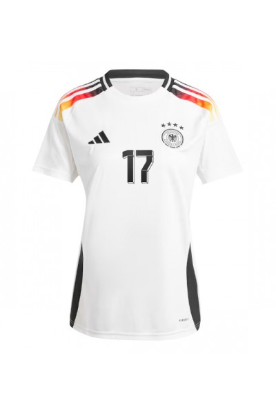 Tyskland Florian Wirtz #17 Fotballdrakt Hjemme Klær Dame EM 2024 Korte ermer Tyskland Florian Wirtz #17 Fotballdrakt Hjemme Klær Dame EM 2024 Korte ermer
